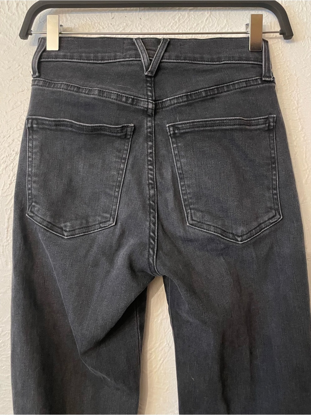 Veronica Beard Carson Ankle Flare High Rise Black Wide-Leg Jeans Size 25 - Picture 4 of 6